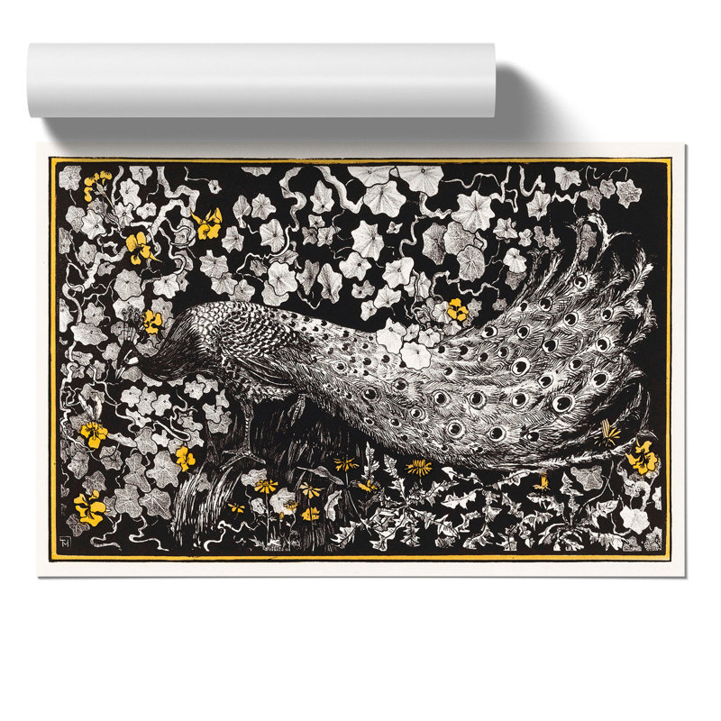 Peacock by Theo van Hoytema - Frameless Print, 42cm H x 59cm W x 0.1cm D