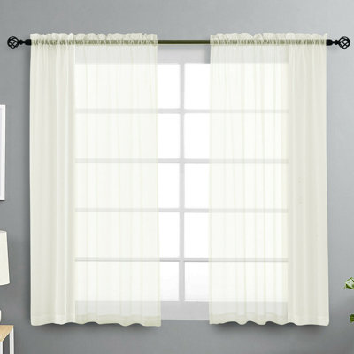 Rideaux transparents avec passe-tringle Dima