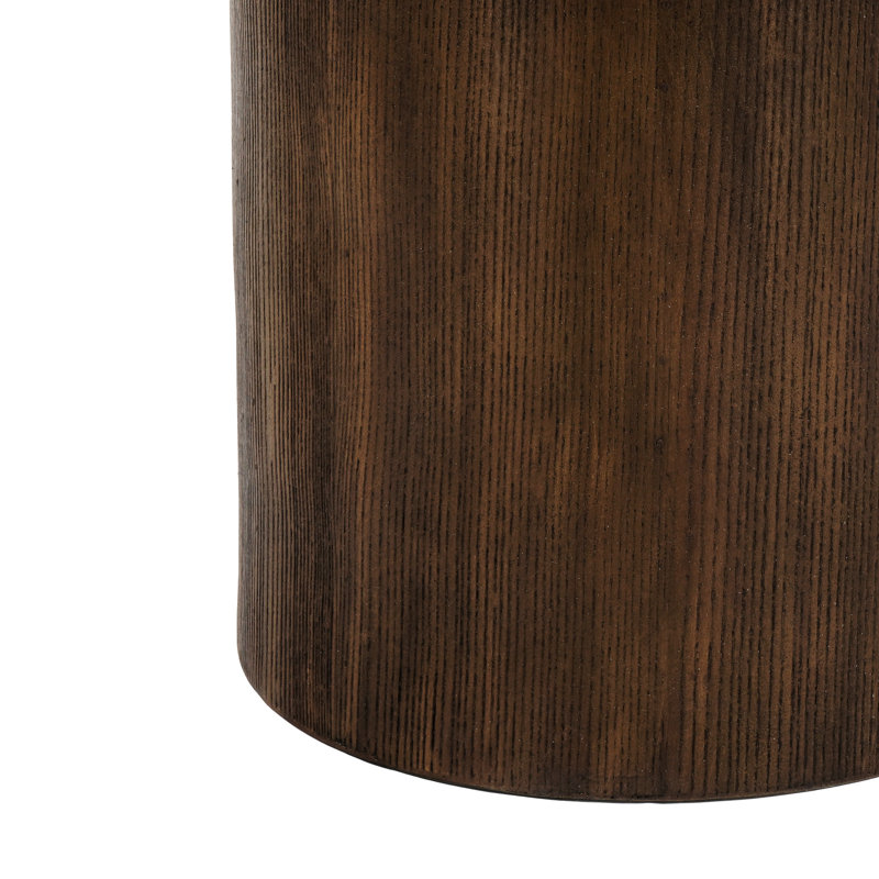 Antique White Side Table - Natural Wood Frame Aesthetic Build 19.08" High Versatile Furniture & Theme Long-Lasting No Assembly Needed