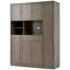 Grande armoire de rangement pour garde-manger avec armoire latérale coulissante, tablettes de porte et tiroir-131454656