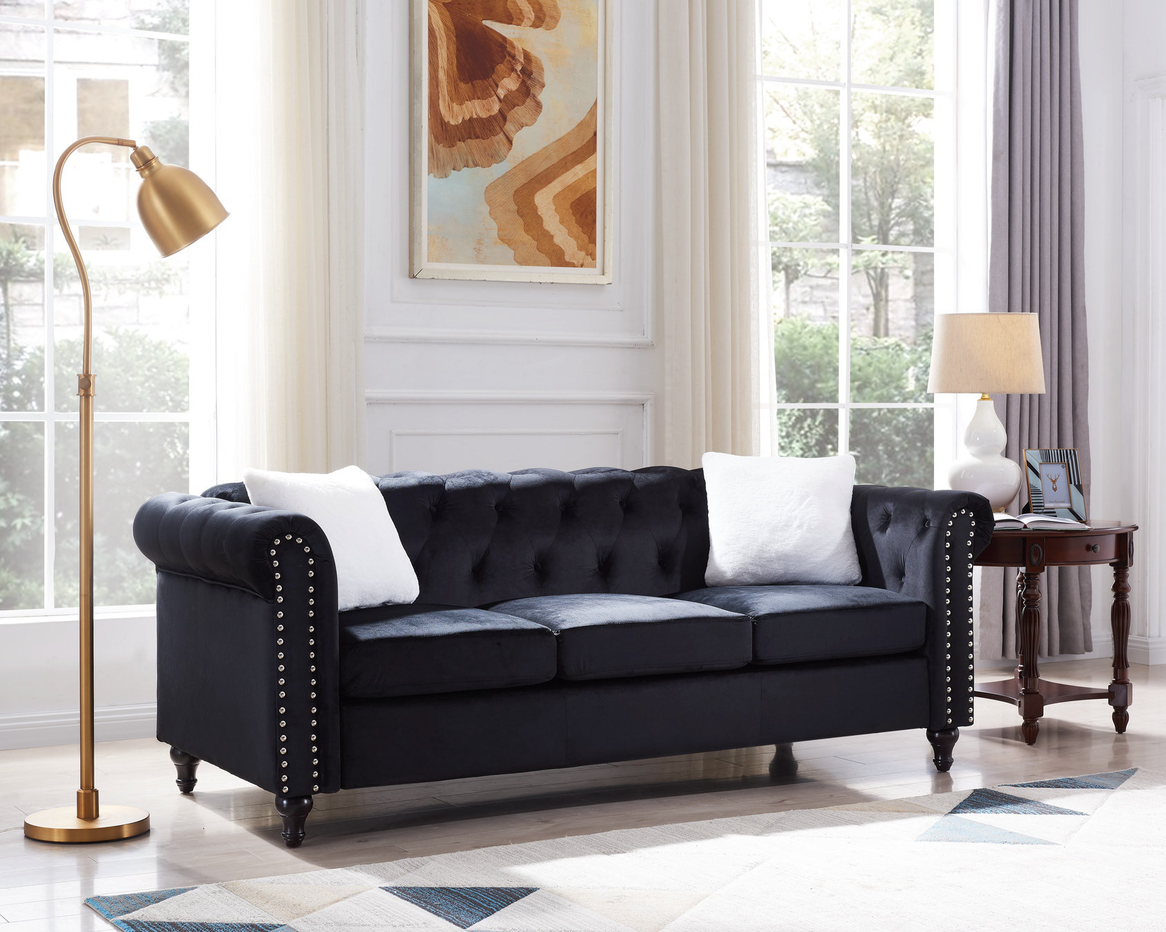 House of Hampton® Joeray 82.51'' Upholstered Sofa Modern Sofa Living