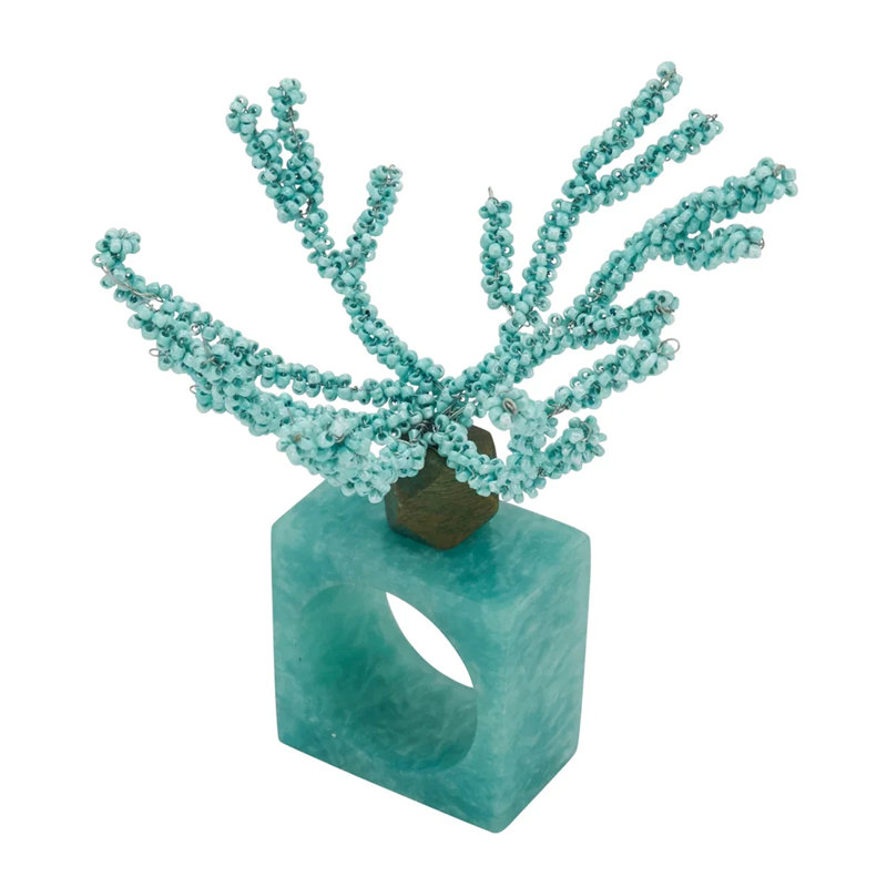 Porte-serviettes en résine, Turquoise