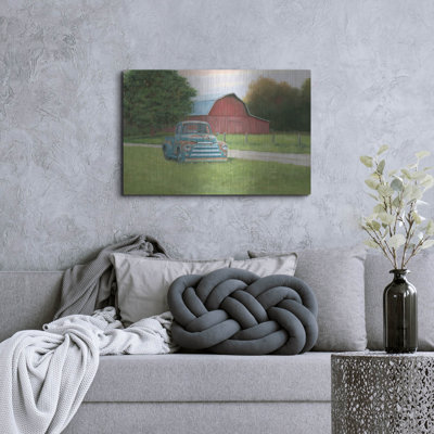 Art mural en métal Latitude Run® «Vintage Truck» par James Wiens