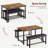 Kitchen Table With Benches, Dining Table Set For 4, Rectangular Dining Room Table Set With 2 Upholstered Benches, 3 Piece Kitchen Table Set For Small Space, Apartment, Studio, Retro Brown
