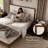Luca Solid Wood Boucle Upholstered Headboard Bed Frame-131499533-131499531