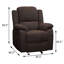 Fauteuil inclinable et oscillant avec accoudoirs coussinés
