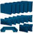 14 Pieces 3" Outdoor Replacement Cushion Sets For Patio Furniture(Set Of 6 Cushion , 6 Backrests , 2 Coner Cushions)-141692419