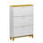 35.4" W Slim Entryway Shoe Storage Cabinet with 3 Flip Drawers and Adjustable Racks