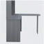 Bureau moderne en L gris