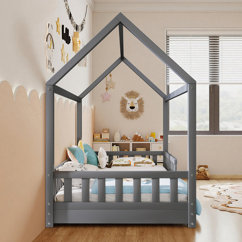 European Single (90 X 200 Cm) Toddler Beds House Beds, Grey