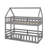 Twin-Over-Twin Bunk Bed With Fence & Door, House Style-1756494019