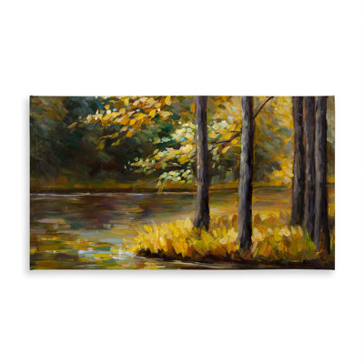 Contemporary Trees Tablecloth | Fall Landscape Home Decor