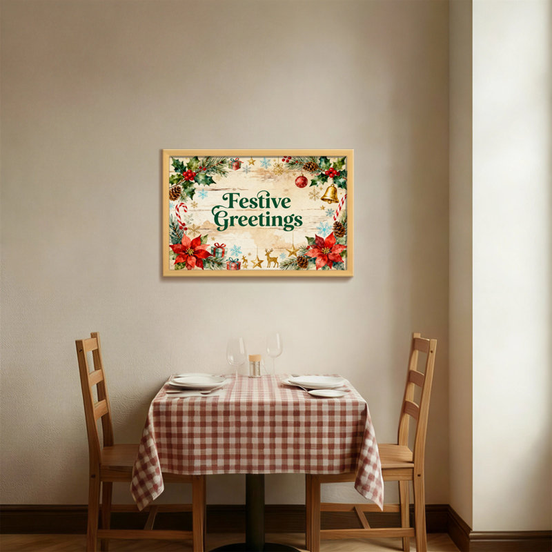 Motif de décorations de Noël festives de Noël, H 12 po x l 18 po