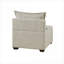 Fauteuil modulaire, pièce moderne sans accoudoir avec coussin amovible | Bois massif | Espresso foncé | Polyester | Standard