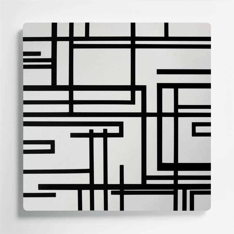 Minimalisme 66, art mural en métal beige, H 16 po x l 16 po