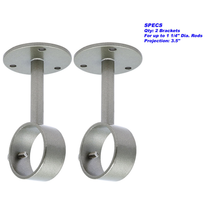 Supports de plafond Meriville, pour tringles à rideaux jusqu'à 1 ¼ po de diamètre, Étain