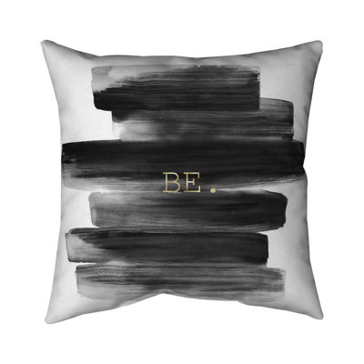 Be. Quotes Minimalist Poly Twill Throw for Home Decor