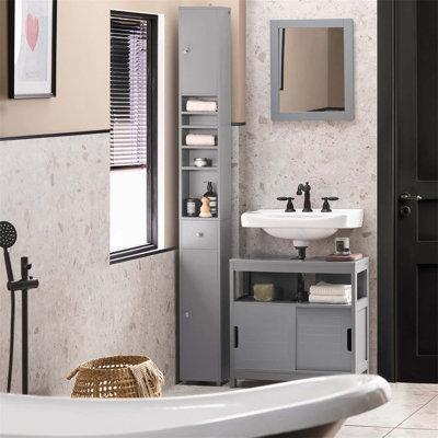 Aadhith Freestanding Linen Cabinet