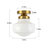 8" Mid-Century Schoolhouse Semi-Flush Mount Light