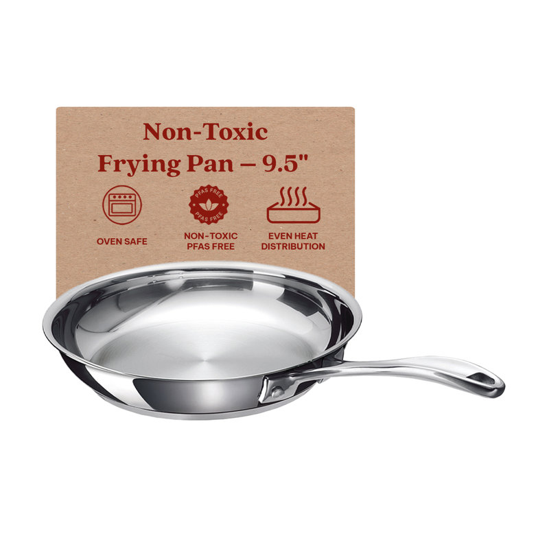 Alva 9.5" Stainless Steel Nonstick Frying Pan Skillet