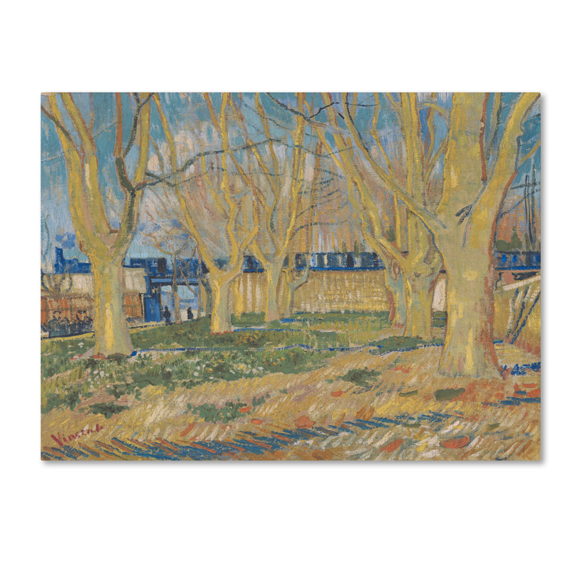 « the blue train », reproduction sur toile tendue, H 14 po x l 19 po