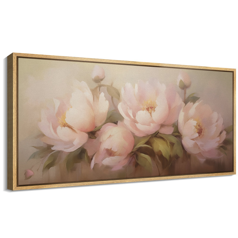 Pivoine rose, Naturel, H 30 po x l 60 po
