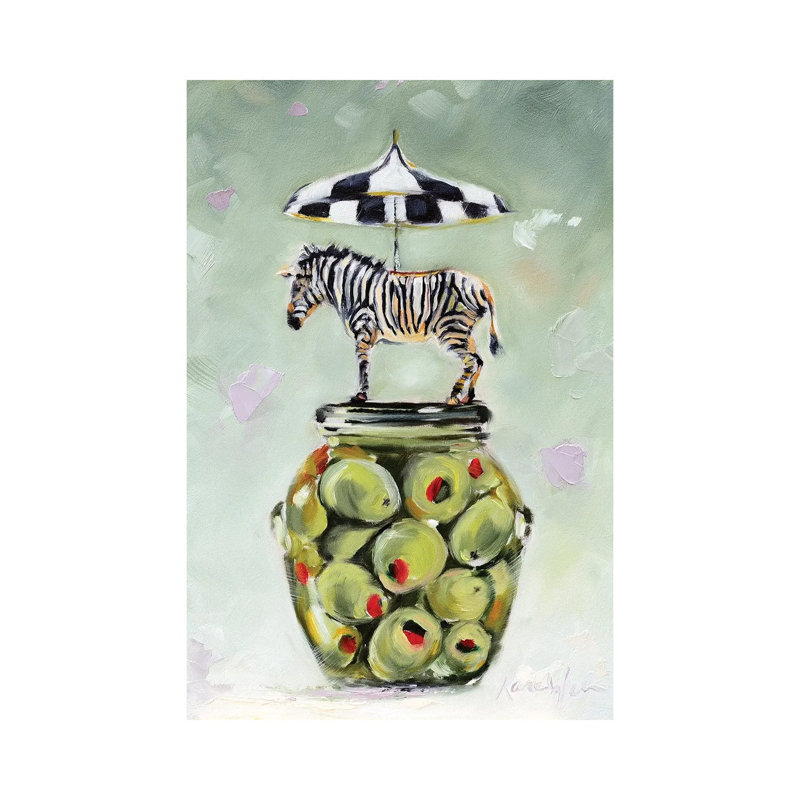 Stripes & Dots by Karen Weber - Wrapped Canvas Painting