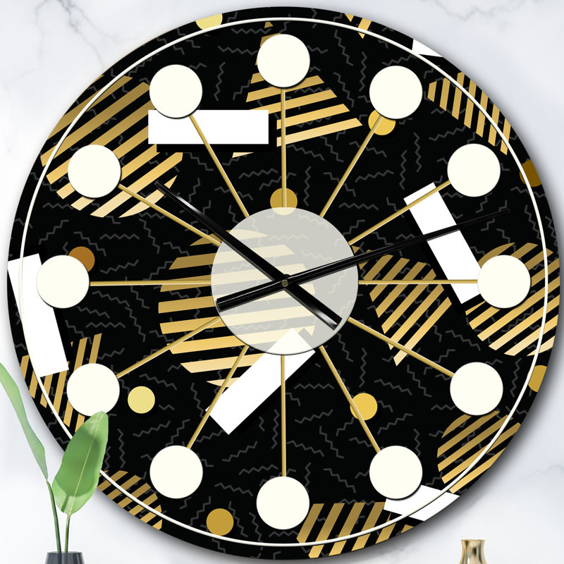 Horloge murale rétro Mid-Century, Surdimensionné