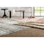 Tapis gris / ivoire en laine / coton tissé à la main à rayures Jacques-1059678485