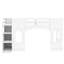Lit mezzanine blanc simple avec caractéristiques ludiques et rangement - une fenêtre de construction stable crée une atmosphère de chambre à coucher confortable-790159793