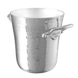 Mauviel M'30 Hammered Aluminum Ice Bucket With Cast Stainless Steel Handles, 4.7-In