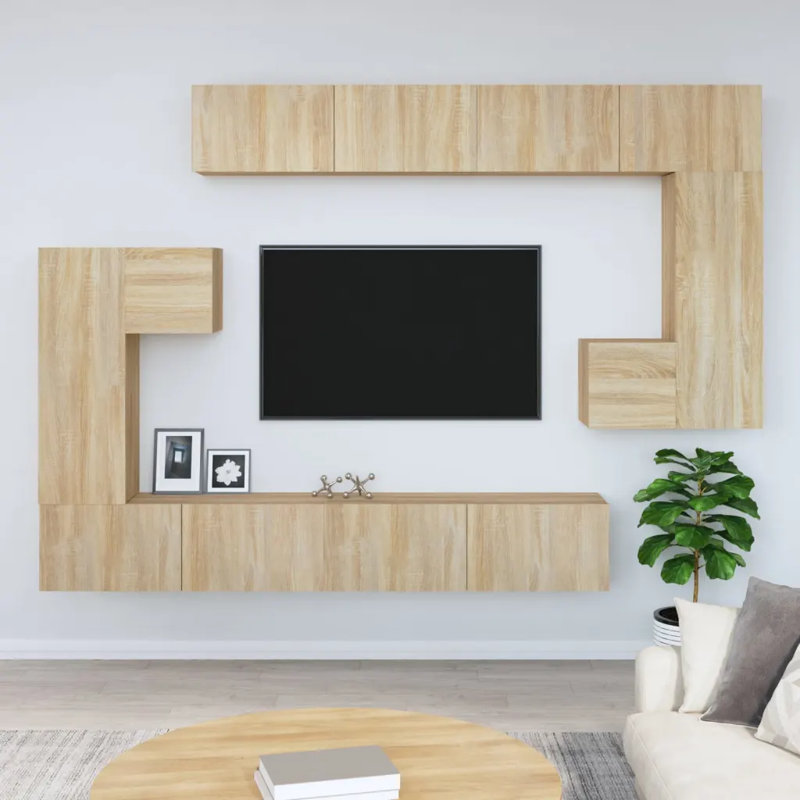 Leventhal Unfinished Floating Entertainment Centre for TVs up to 43", Sonoma Oak