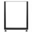 Ensemble de 2 pieds de table en acier de 28 po de hauteur et de 24 po de largeur, de section carrée robuste de 3,1 po de largeur, de 28 x 24 x 3,1 pouces de style industriel noir de style campagnard