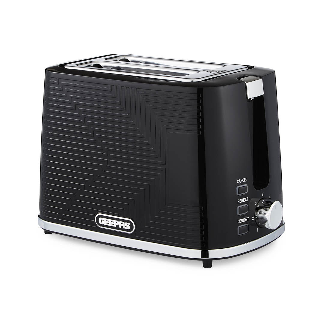 GEEPAS 2 Slice Toaster | 7 Browning Levels Cancel Defrost Reheat | For Thin Small Bread Slice, Removable Crumb Tray Cool Touch Housing High Lift | Spa