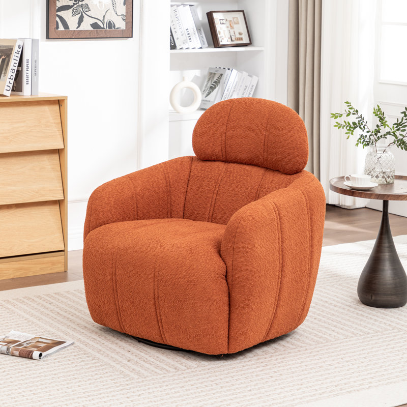 Chaise pivotante Ashyiah, Orange