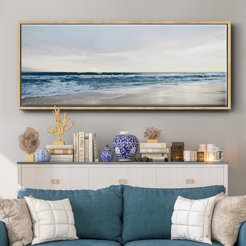 Shimmering Dawn- Framed Canvas, 8" H x 20" W