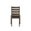 Ensemble de 2 chaises d'appoint en cuir synthétique brun et noyer Damica