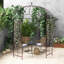 Alvine 215cm W x 215cm D Metal Arbour in Black