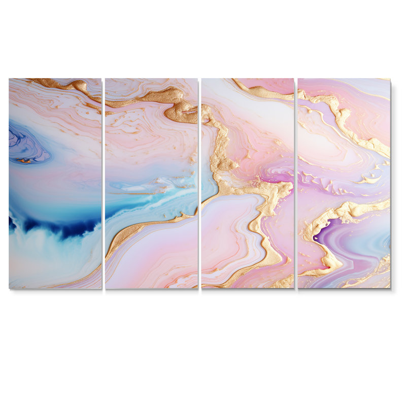 Alaya - décoration murale en marbre 4 pièces, 28" H x 48" W