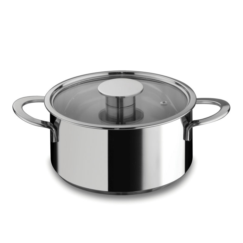 Gourmet Sauce Pan with Lid 7.87" - 12 Pieces - Stainless Steel