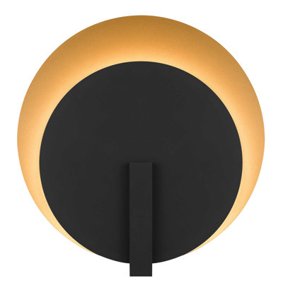 Applique murale Eclipse à DEL avec halo rétroéclairé et éclairage vers le bas intégré, sélectionnable 3-CCT, à intensité variable, conforme à la norme ADA