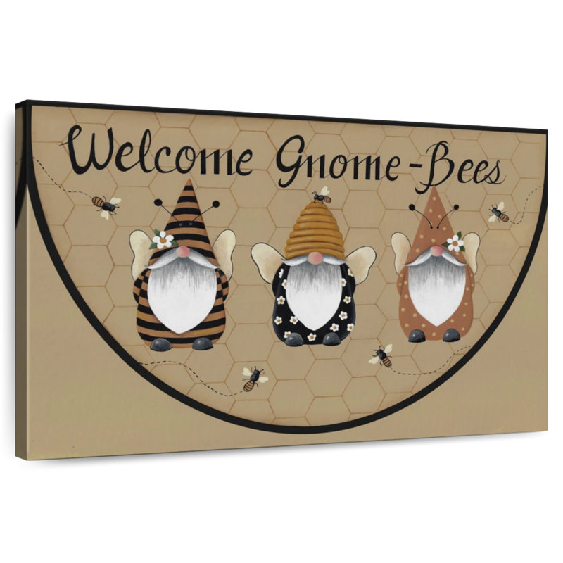 Kelan Welcome Gnome Bees, 34" H x 51" W