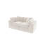 Canapé modulaire 2 pièces de 80 po de largeur, conception en nuage sans assemblage, accoudoirs en mousse à compression à densité élevée sans accoudoirs, chenille en blanc-2097100873-2097100874