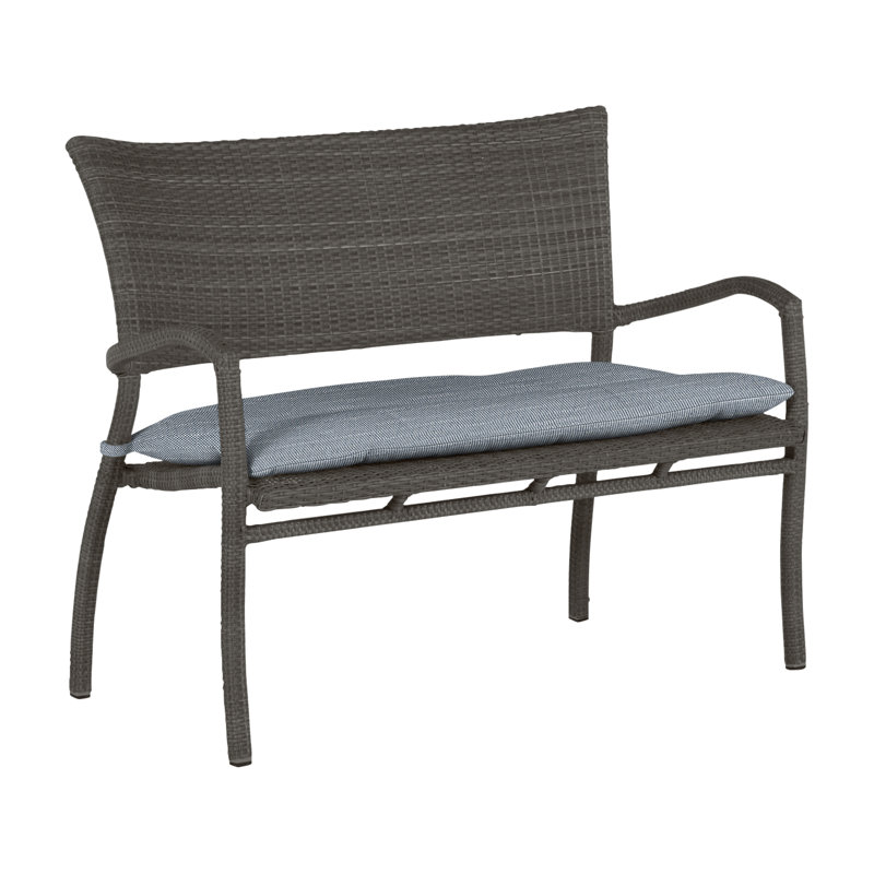 Banc tissé Skye - Gris ardoise, Gris ardoise, InsideOut® Rollo ‑ lin Chambray, Pas de soudure