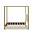 Queen Upholstery Canopy Platform Bed With Headboard