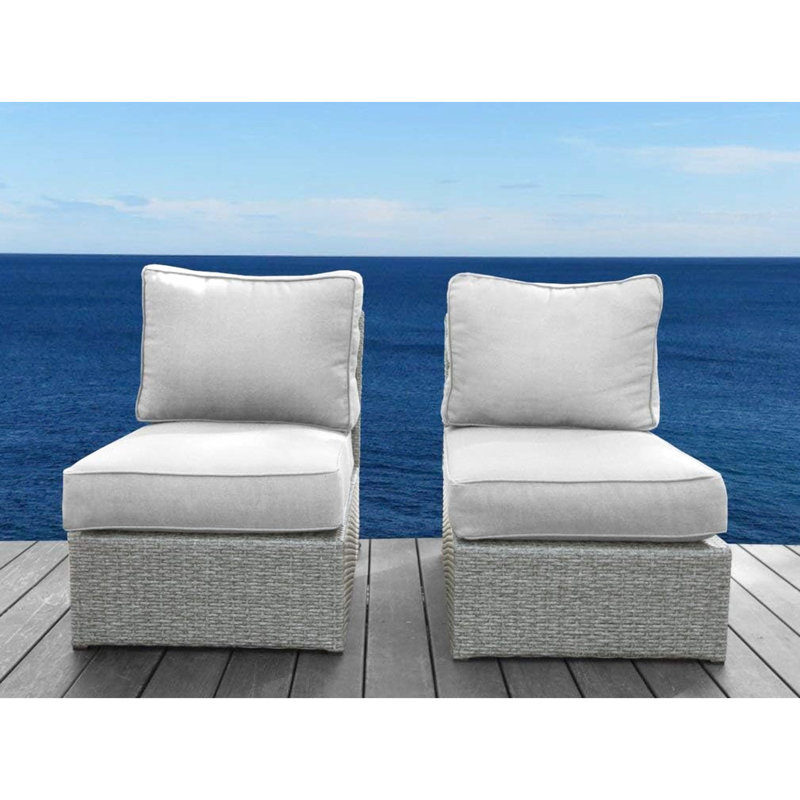 Chaise longue d'extérieur avec 2 coussins Modern