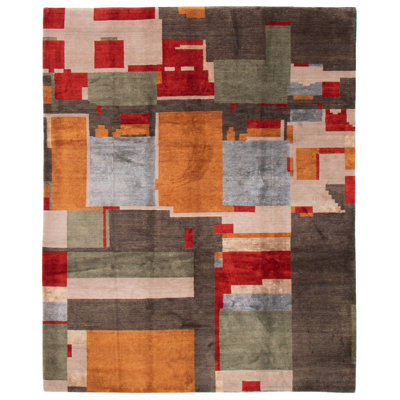 Wool Abstract Indoor Rug