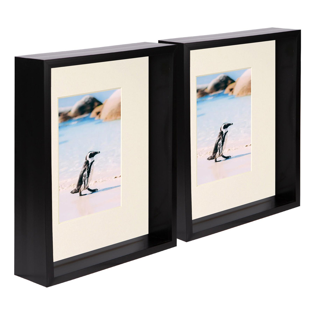 Nicola Spring - 8" x 10" 3D Deep Box Photo Frames - 5" x 7" Mount