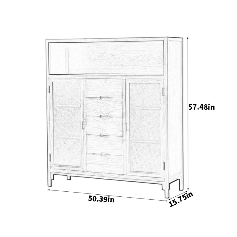 Multi-Functional Simple Sideboards, Brown
