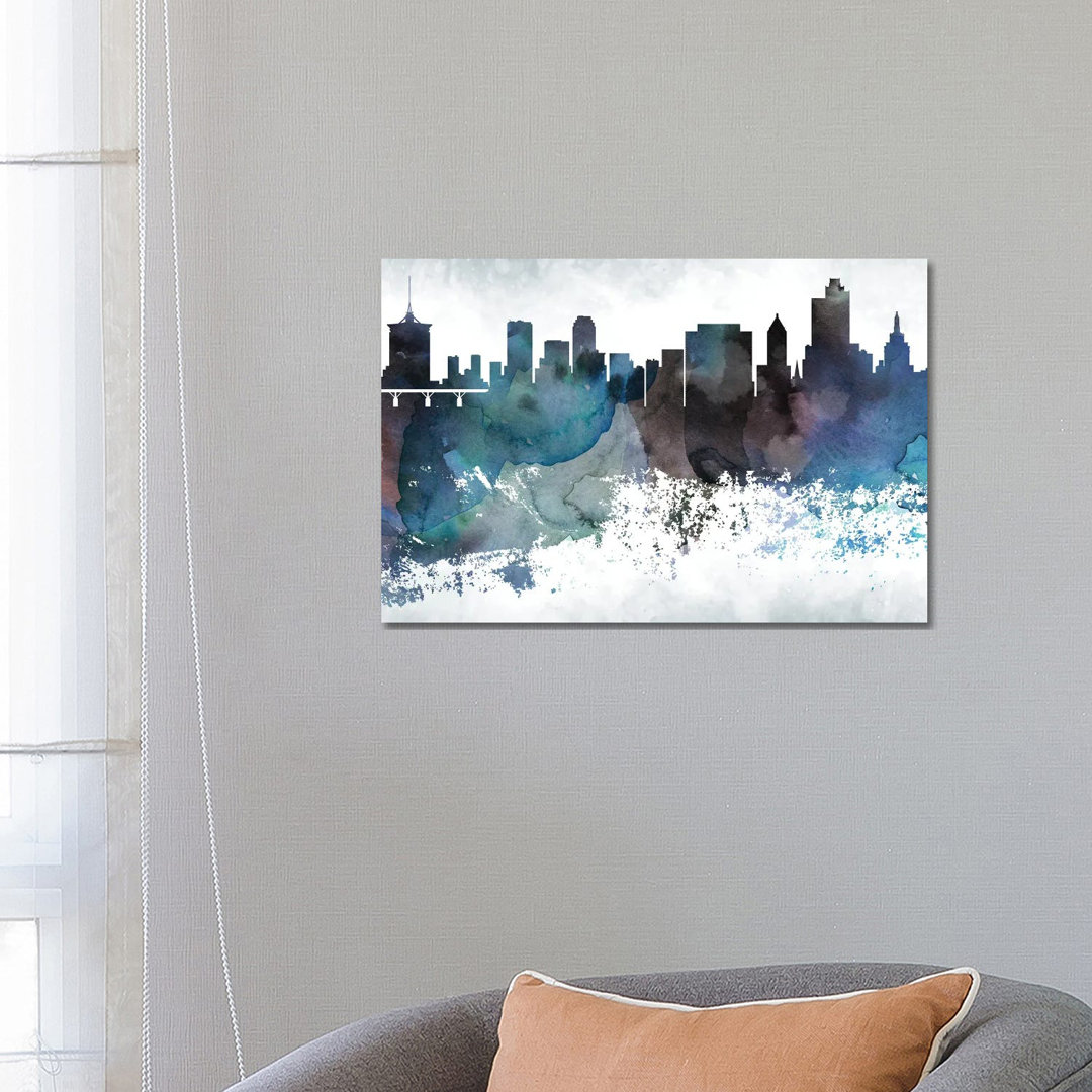 Tulsa Bluish Skyline by WallDecorAddict - Wrapped Canvas Gallery-Wrapped Canvas Giclée